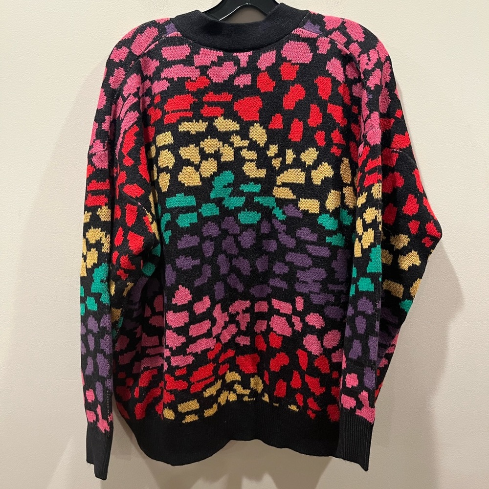 Farm Rio Rainbow Leopards Cardigan, XL - Picture 6 of 7